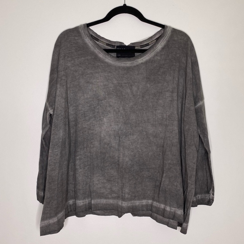 Kloni & The Krew Gray Oversized Tee Shirt Casual